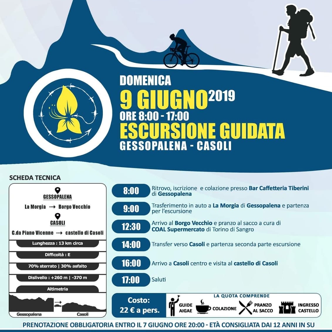 Locandina - Escursione guidata sulla Linea Gusav del 9 giugno 2019